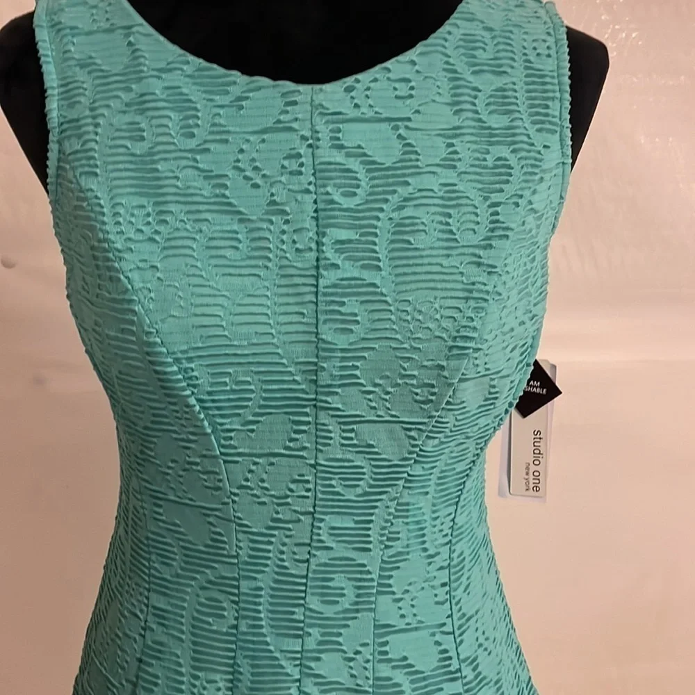 STUDIO One NY NWT Women's Mint Lace Dress Sleeveless Resort Wear Size 4